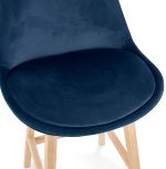 Barová židle BASIL modrá/přírodní