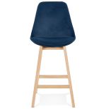 Barová židle BASIL MINI modrá/přírodní