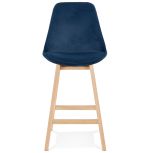 Barová židle BASIL MINI modrá/přírodní