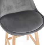 Barová židle BASIL MINI šedá/přírodní