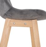 Barová židle BASIL MINI šedá/přírodní
