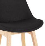 Barová židle QOOP černá/přírodní
