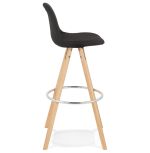 Barová židle CIRKEL černá/přírodní