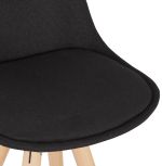 Barová židle CIRKEL černá/přírodní