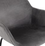 Barová židle FIDEL šedá/černá