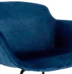 Barová židle FIDEL modrá/černá