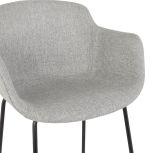 Barová židle LARGESS šedá/černá