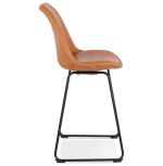 Barová židle CEDRIC MINI hnědá/černá