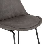 Barová židle CARL šedá/černá