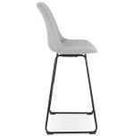 Barová židle BROZA šedá/černá