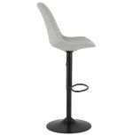 Barová židle GUSTI šedá/černá