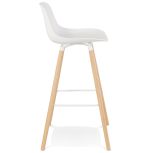 Barová židle ARBUTUS bílá/přírodní