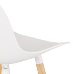 Barová židle ARBUTUS MINI bílá/přírodní