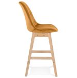 Barová židle BASIL MINI hořčicová/přírodní