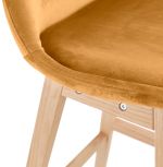 Barová židle BASIL MINI hořčicová/přírodní