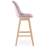 Barová židle BASIL růžová/přírodní