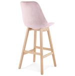 Barová židle BASIL růžová/přírodní