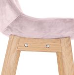 Barová židle BASIL MINI růžová/přírodní