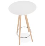 Barový stůl DEBOO 60 CM bílý/přírodní