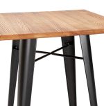 Barový stůl FRED 70 CM borovice/černý