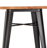 Barový stůl FRED 70 CM borovice/černý