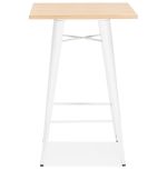 Barový stůl FRED 70 CM přírodní/bílý