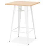 Barový stůl FRED 70 CM přírodní/bílý