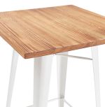 Barový stůl FRED 70 CM borovice/bílý