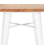 Barový stůl FRED 70 CM borovice/bílý