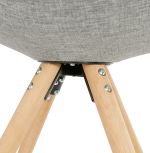 Jídelní židle BRASA šedá/přírodní