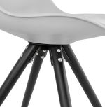 Jídelní židle MOMO světlé šedá/černá