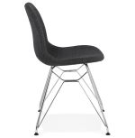 Jídelní židle PIKA tmavě šedá/chromovaná