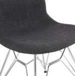 Jídelní židle PIKA tmavě šedá/chromovaná