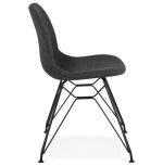 Jídelní židle PIKA tmavě šedá/černá