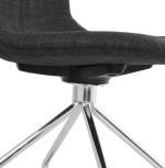 Pracovní židle RULETA tmavě šedá/chrom
