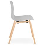 Jídelní židle MONARK šedá/přírodní