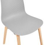 Jídelní židle MONARK šedá/přírodní