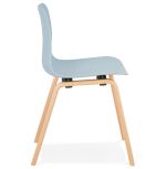 Jídelní židle MONARK modrá/přírodní