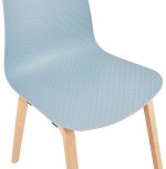 Jídelní židle MONARK modrá/přírodní