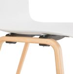 Jídelní židle MONARK bílá/přírodní