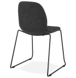 Jídelní židle SILENTO tmavě šedá/černá