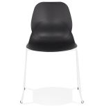 Jídelní židle CLAUDI černá/bílá