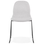 Jídelní židle SILENTO světlé šedá/černá