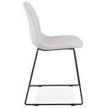 Jídelní židle SILENTO světlé šedá/černá