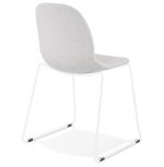 Jídelní židle SILENTO světlé šedá/bílá