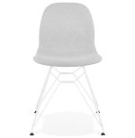Jídelní židle PIKA světle šedá/bílá