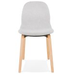 Jídelní židle CAPRI světlé šedá/přírodní