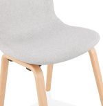 Jídelní židle CAPRI světlé šedá/přírodní