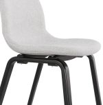 Jídelní židle CAPRI světlé šedá/černá