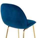 Jídelní židle AGATH modrá/zlatá